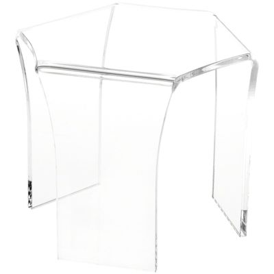 Plymor Clear Acrylic Tri-Leg (6 Sided) Display Riser, 4.75" H x 6" W x 5" D (6 Pack)