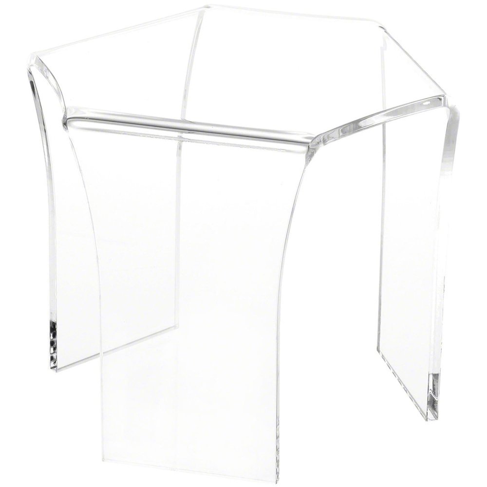 Plymor Clear Acrylic Tri-Leg (6 Sided) Display Riser, 4.75" H x 6" W x 5" D (6 Pack)