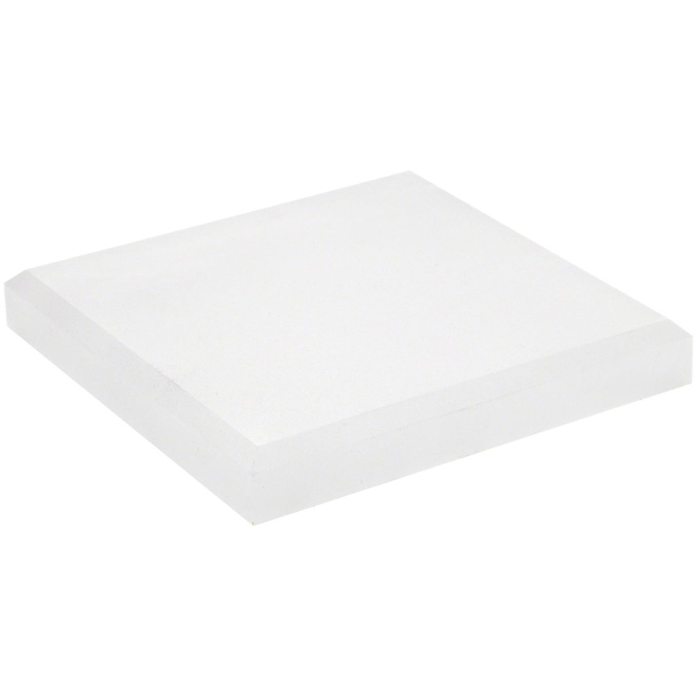 Plymor Frosted Acrylic Square Beveled Display Base, 5" W x 5" D x 0.75" H, Pack of 2