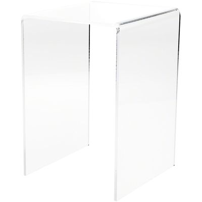 Plymor Clear Acrylic Vertical Square Display Riser, 12" H x 8" W x 8" D (1/4" thick) (3 Pack)
