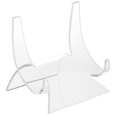 Plymor Clear Acrylic Double-Scoop Display Easel, 5.875" H x 5.75" W x 5.0625" D (12 Pack)