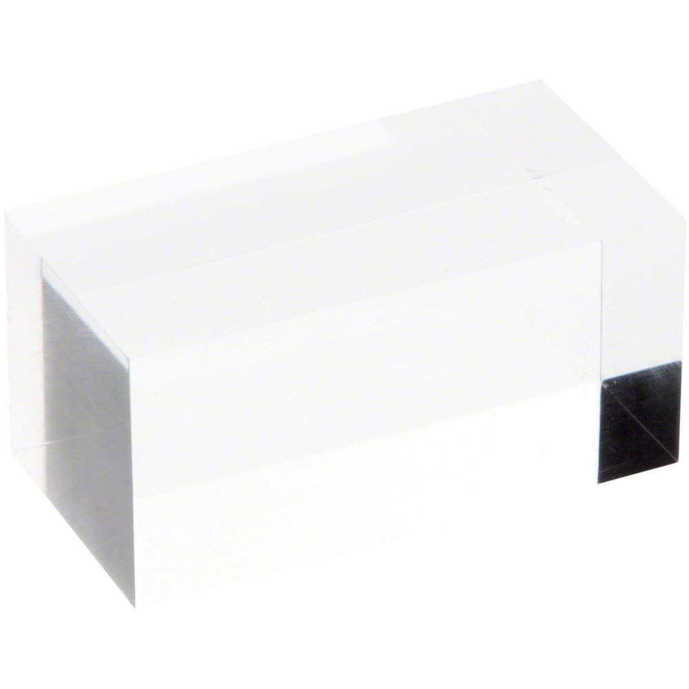Plymor Clear Polished Acrylic Rectangular Display Block, 1.5" H x 1.5" W x 3" D (3 Pack)