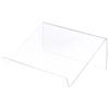 Plymor Clear Acrylic Slightly Elevated Book Display Stand with 1.5" Ledge, 12" W x 9" D x 4.5" H (2 Pack) view 1