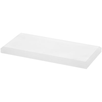 Plymor Frosted Acrylic Rectangular Beveled Display Base, 6" W x 3" D x 0.5" H, Pack of 2