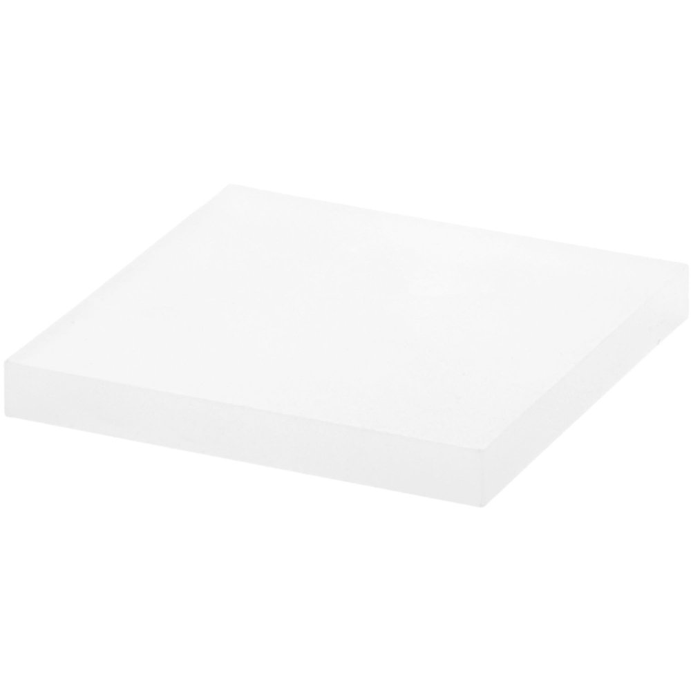 Plymor Frosted Square Acrylic Display Base, 3" W x 3" D x 0.375" H, Pack of 2