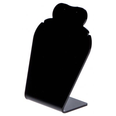 Plymor Black Acrylic Necklace/Earring Combo Display Stand, 4.625" W x 3" D x 5.25" H (3 Pack)