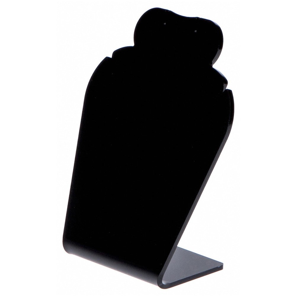 Plymor Black Acrylic Necklace/Earring Combo Display Stand, 4.625" W x 3" D x 5.25" H (3 Pack)