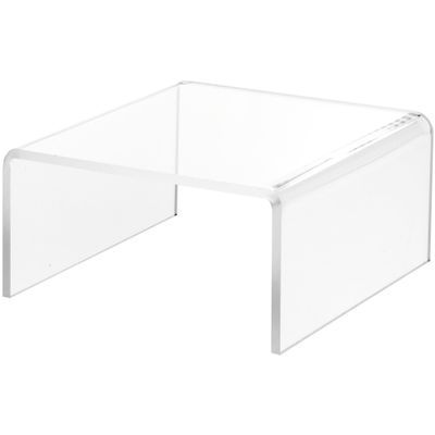 Plymor Clear Acrylic Short Square Display Riser, 3.5" H x 7" W x 7" D (1/4" thick) (6 Pack)