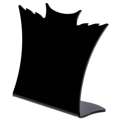 Plymor Black Acrylic Winged Necklace Display Stand, 8.5" W x 3" D x 7.25" H (2 Pack)