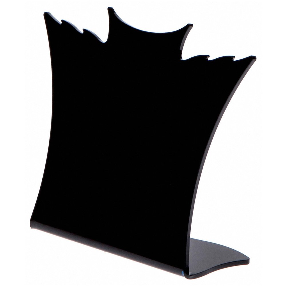 Plymor Black Acrylic Winged Necklace Display Stand, 8.5" W x 3" D x 7.25" H (2 Pack)