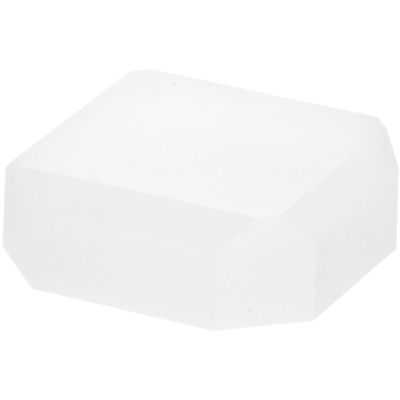 Plymor Frosted Acrylic Beveled Corner-Cut Display Base, 2" W x 2" D x 0.75" H, Pack of 2