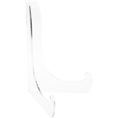 Plymor Clear Acrylic 60-Degree Angle Easel With Shallow Support Ledges, 12" H x 9" W x 8.25" D (6 Pack)