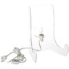 Plymor Clear Acrylic Lighted Flat Back Easel with Shallow Support Ledges, 9" H x 6.75" W x 5.25" D (3 Pack) view 1