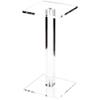 Plymor Clear Acrylic Square Barbell Pedestal Display Riser, 8.5" H x 4" W x 4" D (1/4" thick) (6 Pack) view 1