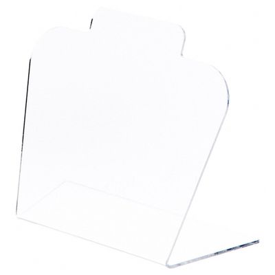 Plymor Clear Acrylic Basic Short Necklace Display Stand, 8.5" W x 4" D x 7.75" H (2 Pack)