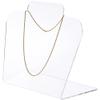 Plymor Clear Acrylic Basic Short Necklace Display Stand, 8.5" W x 4" D x 7.75" H (2 Pack) view 2