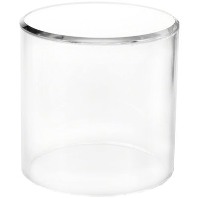 Plymor Clear Acrylic Cylinder Display Riser with Mirror Top, 3" H x 3" D (6 Pack)