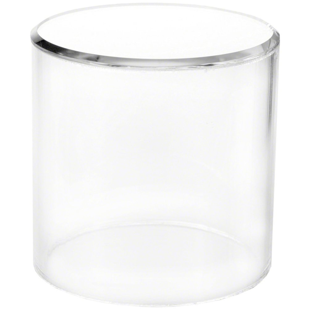 Plymor Clear Acrylic Cylinder Display Riser with Mirror Top, 3" H x 3" D (6 Pack)