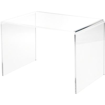 Plymor Clear Acrylic Rectangular Display Riser, 8" H x 12" W x 8" D (1/4" Thick) (3 Pack)