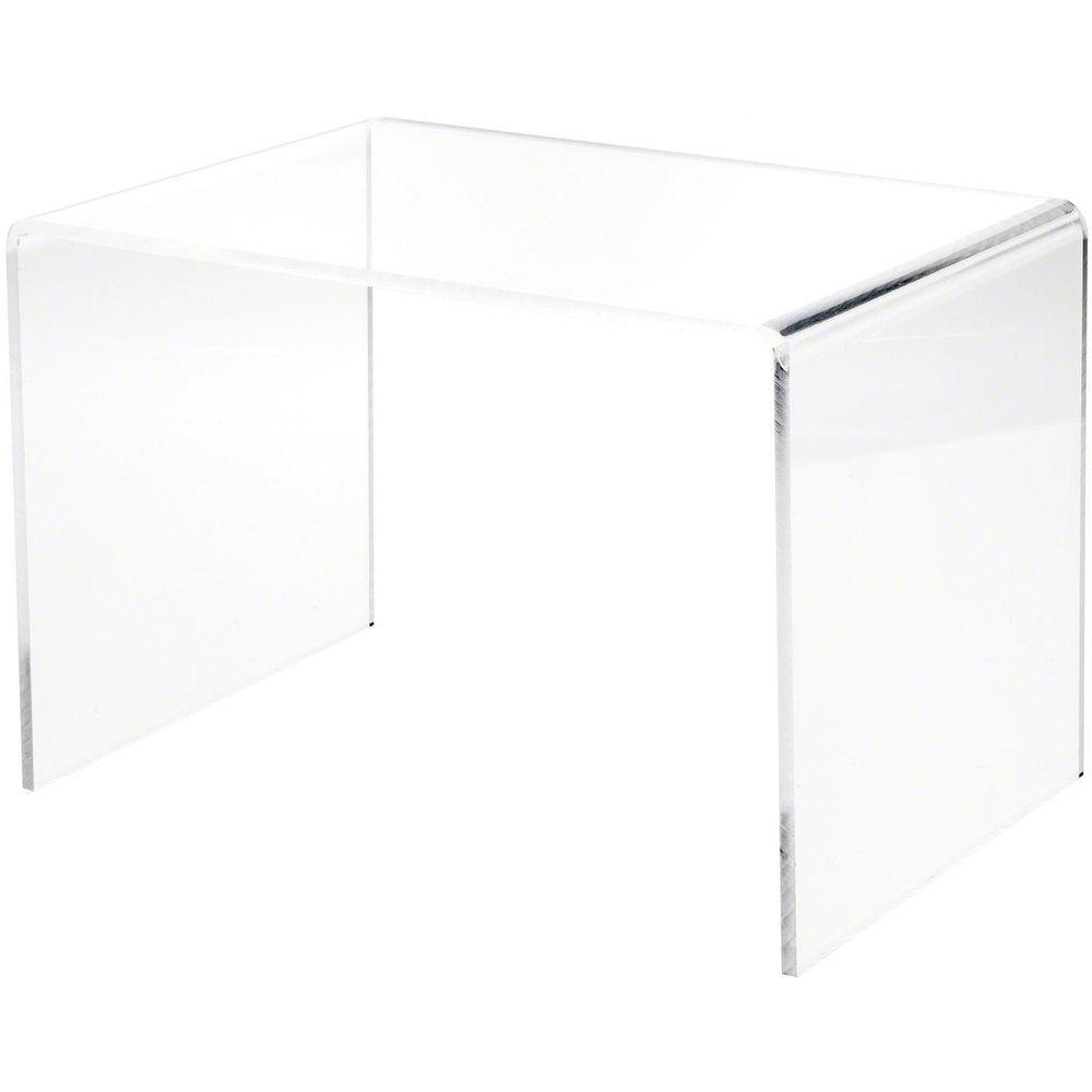 Plymor Clear Acrylic Rectangular Display Riser, 8" H x 12" W x 8" D (1/4" Thick) (3 Pack)