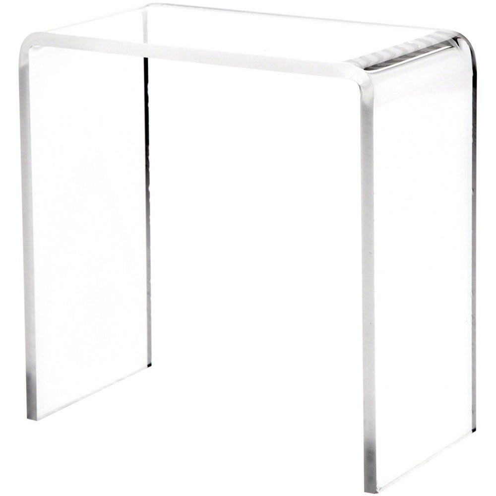 Plymor Clear Acrylic Vertical Rectangular Display Riser, 5" H x 5" W x 2.5" D (3/16" thick) (12 Pack)