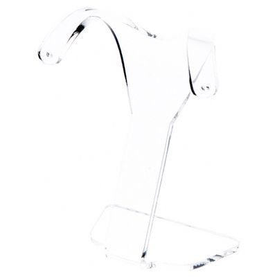 Plymor Clear Acrylic Divided Pair Hanging Earring Display Stand, 3.125" W x 1.75" D x 4" H (12 Pack)