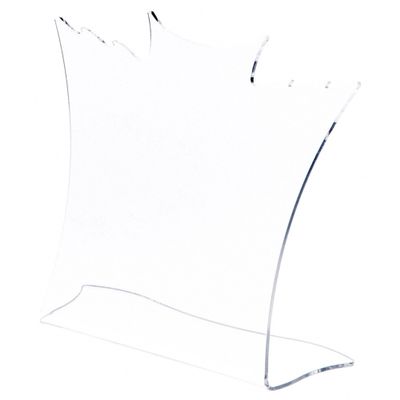 Plymor Clear Acrylic Winged Necklace Display Stand, 8.5" W x 3" D x 7.25" H (3 Pack)