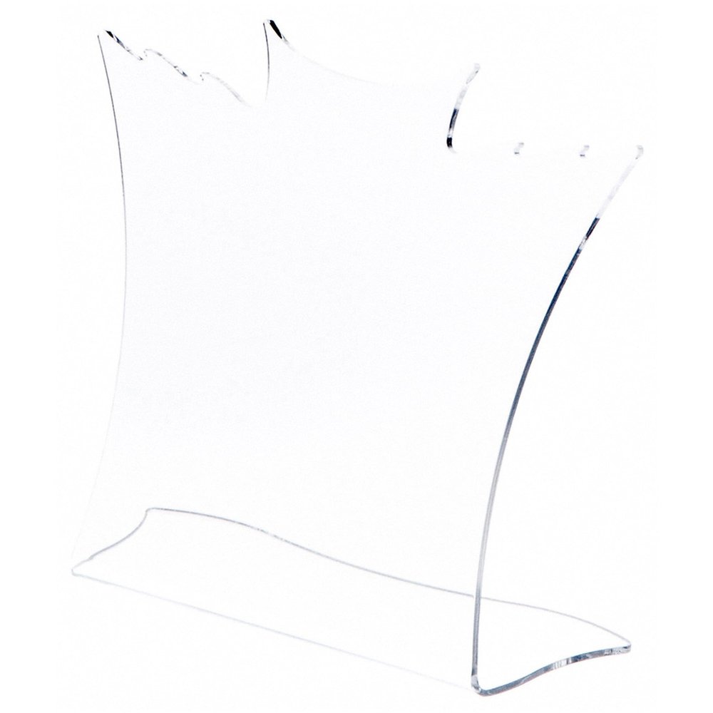 Plymor Clear Acrylic Winged Necklace Display Stand, 8.5" W x 3" D x 7.25" H (3 Pack)