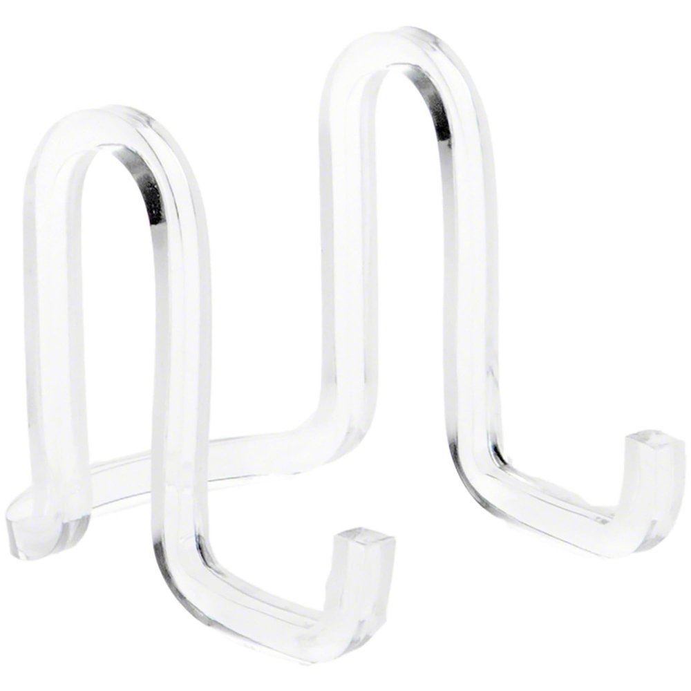 Plymor Clear Acrylic Ribbon-Style Display Easel, 2.875" H x 2.5" W x 3.5" D (24 Pack)