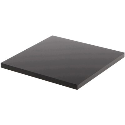 Plymor Black Square Acrylic Display Base, 6" W x 6" D x 0.375" H, Pack of 3