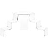 Plymor Clear Acrylic 3-Step, 2-Sided Stair Display Riser, 5.25" H x 11.5" W x 6.5" D (2 Pack) view 1