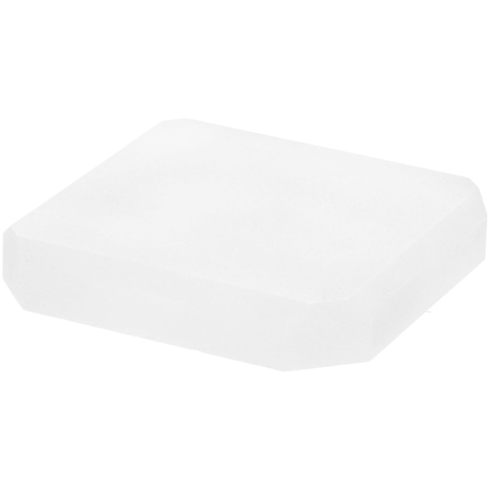 Plymor Frosted Acrylic Beveled Corner-Cut Display Base, 4" W x 4" D x 0.75" H, Pack of 2