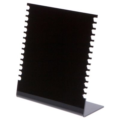 Plymor Black Acrylic Necklace Display Stand With Side Hooks, 10.625" W x 4" D x 11.75" H (3 Pack)