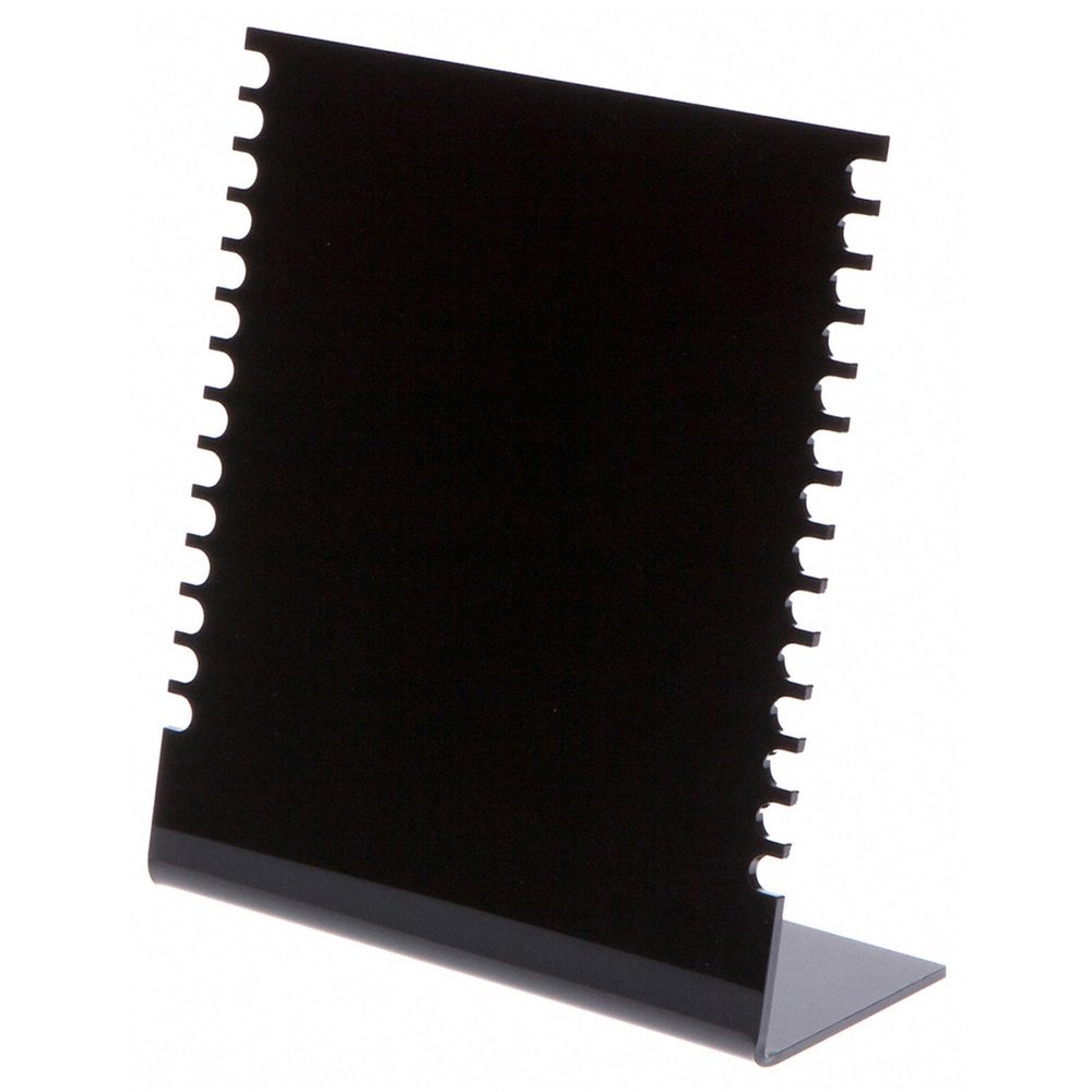 Plymor Black Acrylic Necklace Display Stand With Side Hooks, 10.625" W x 4" D x 11.75" H (3 Pack)