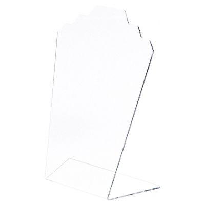 Plymor Clear Acrylic Stair-Step Necklace Display Stand, 8" W x 4" D x 11.75" H (3 Pack)