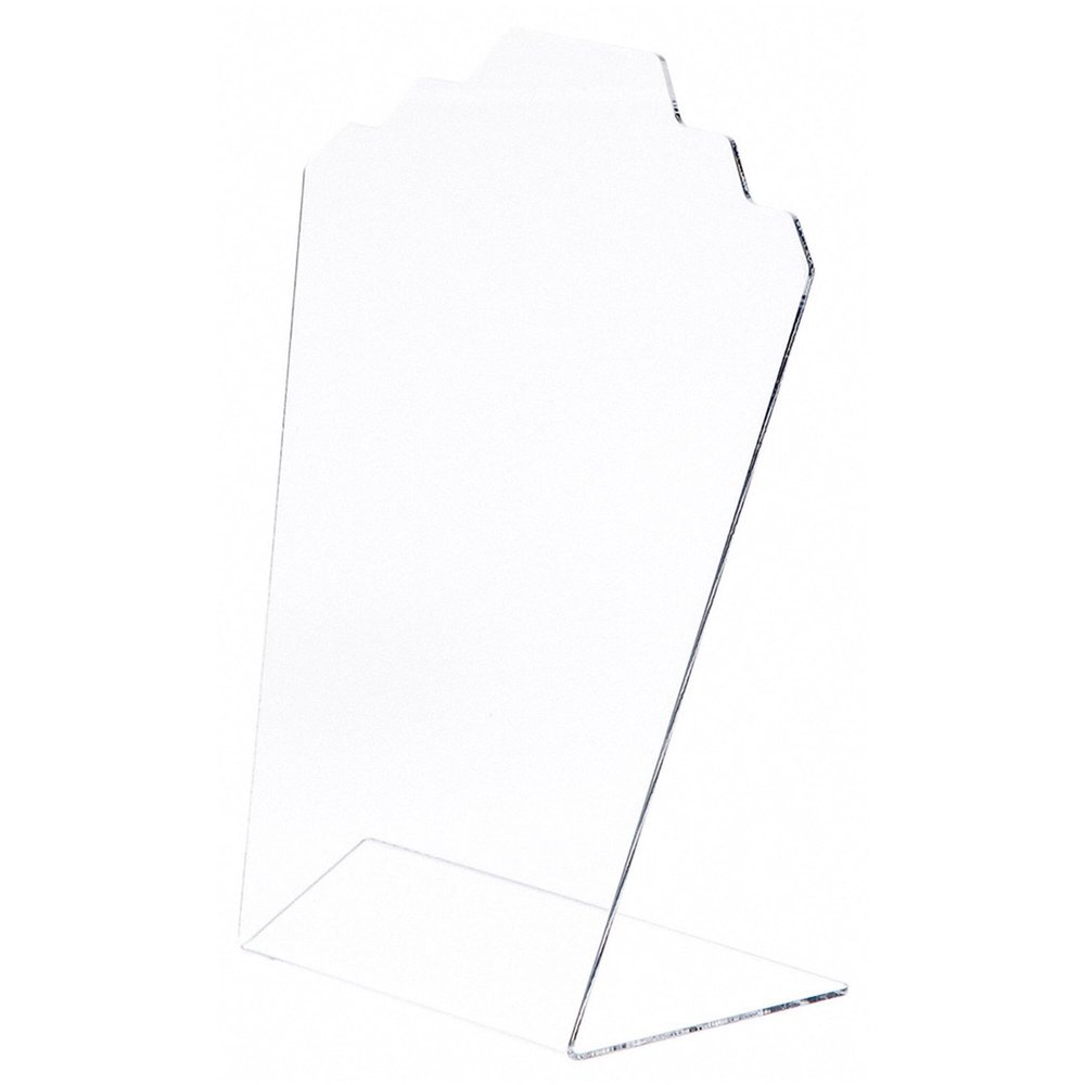 Plymor Clear Acrylic Stair-Step Necklace Display Stand, 8" W x 4" D x 11.75" H (3 Pack)