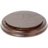 Plymor Solid Walnut Round Wood Display Base with Ogee Edge, 4.75" W x 4.75" D x 0.75" H, Pack of 3 view 1