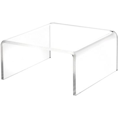 Plymor Clear Acrylic Short Square Display Riser, 2.5" H x 5" W x 5" D (3/16" thick) (12 Pack)