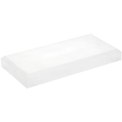 Plymor Frosted Acrylic Rectangular Beveled Display Base, 6" W x 3" D x 0.75" H, Pack of 2