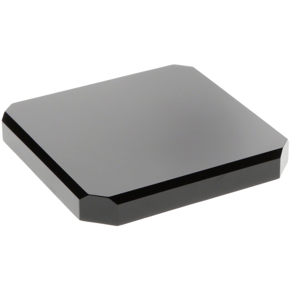 Plymor Black Acrylic Beveled Corner-Cut Display Base, 5" W x 5" D x 0.75" H, Pack of 2