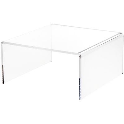 Plymor Clear Acrylic Short Square Display Riser, 4.5" H x 9" W x 9" D (1/4" thick) (6 Pack)