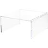Plymor Clear Acrylic Short Square Display Riser, 4.5" H x 9" W x 9" D (1/4" thick) (6 Pack) view 1
