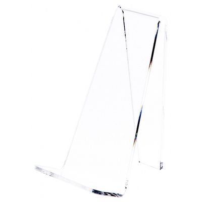 Plymor Clear Acrylic Book Easel with 1.25" Flat Ledge, 2.375" W x 3.25" D x 4" H (24 Pack)