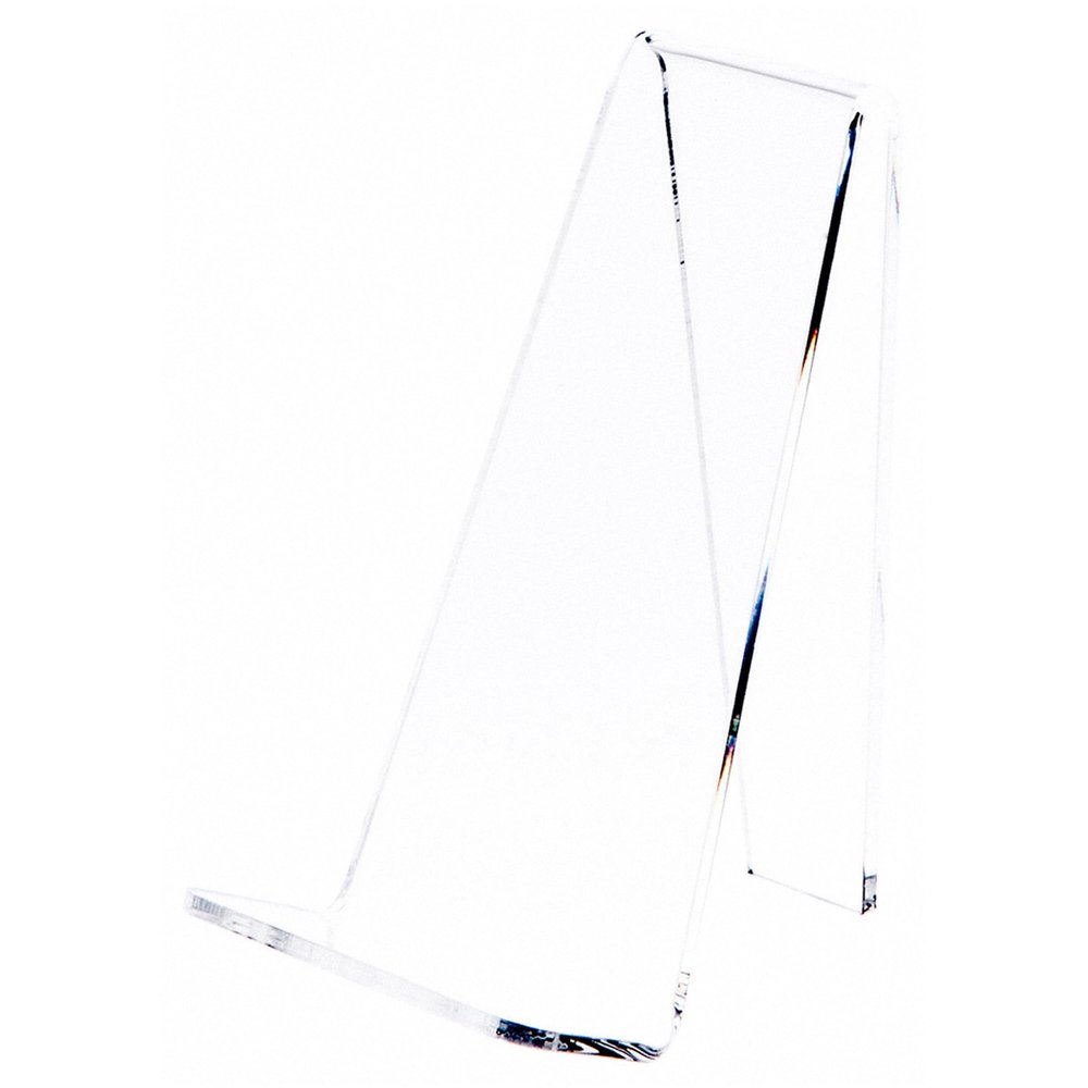 Plymor Clear Acrylic Book Easel with 1.25" Flat Ledge, 2.375" W x 3.25" D x 4" H (24 Pack)