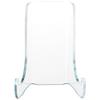 Plymor Clear Acrylic Small Flat Back Easel with Shallow Support Ledges, 3" H x 2.5" W x 2" D (24 Pack) view 2
