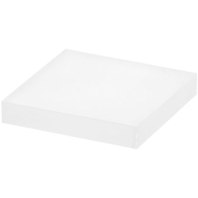 Plymor Frosted Square Acrylic Display Base, 2" W x 2" D x 0.375" H, Pack of 12