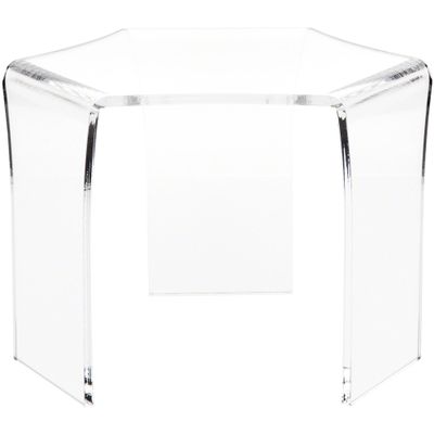 Plymor Clear Acrylic Tri-Leg (6 Sided) Display Riser, 7.75" H x 11" W x 9.5" D (2 Pack)