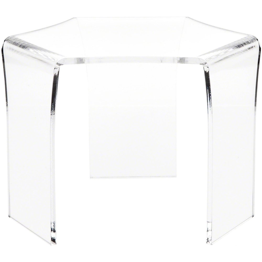 Plymor Clear Acrylic Tri-Leg (6 Sided) Display Riser, 7.75" H x 11" W x 9.5" D (2 Pack)