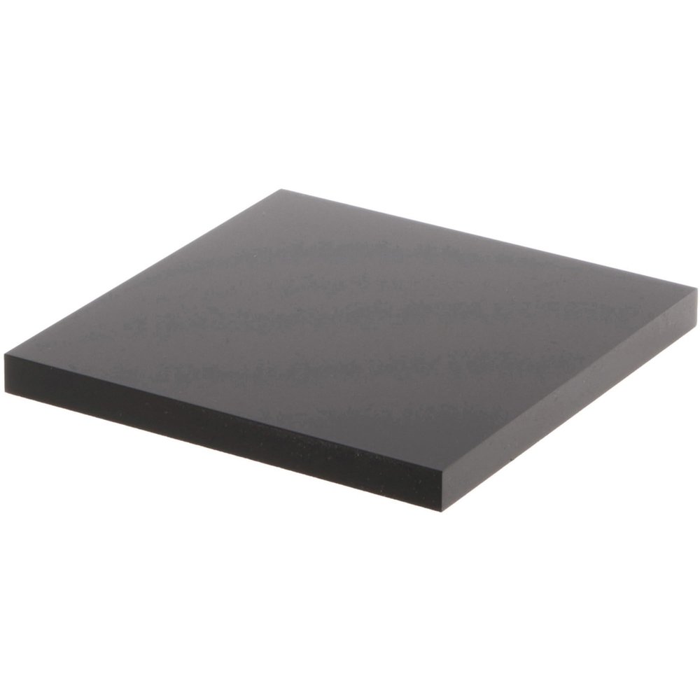 Plymor Black Square Acrylic Display Base, 4" W x 4" D x 0.375" H, Pack of 6