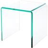 Plymor Clear Acrylic Green Glass-Look Beveled Edge Display Riser, 7" x 7" x 7" (1/4" Thick) (3 Pack) view 1